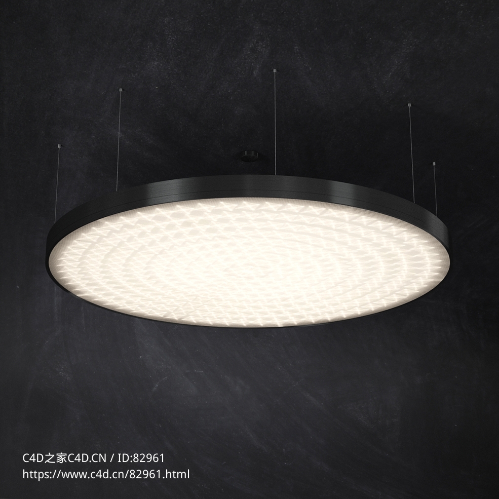 室内灯具模型：大型圆形吊灯