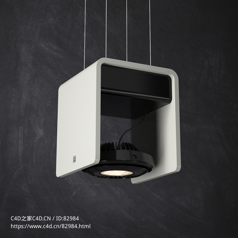 室内灯具模型：单筒吊灯 - C4D之家 - 38.jpg