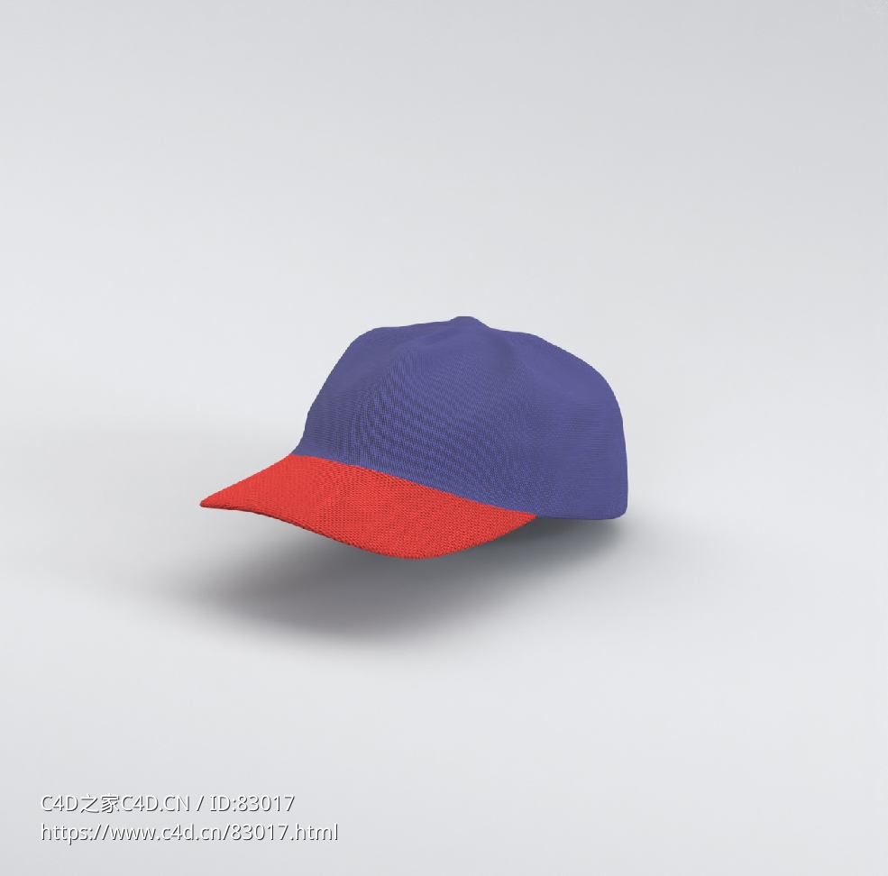 服饰模型：棒球帽 - C4D之家 - 01.jpg