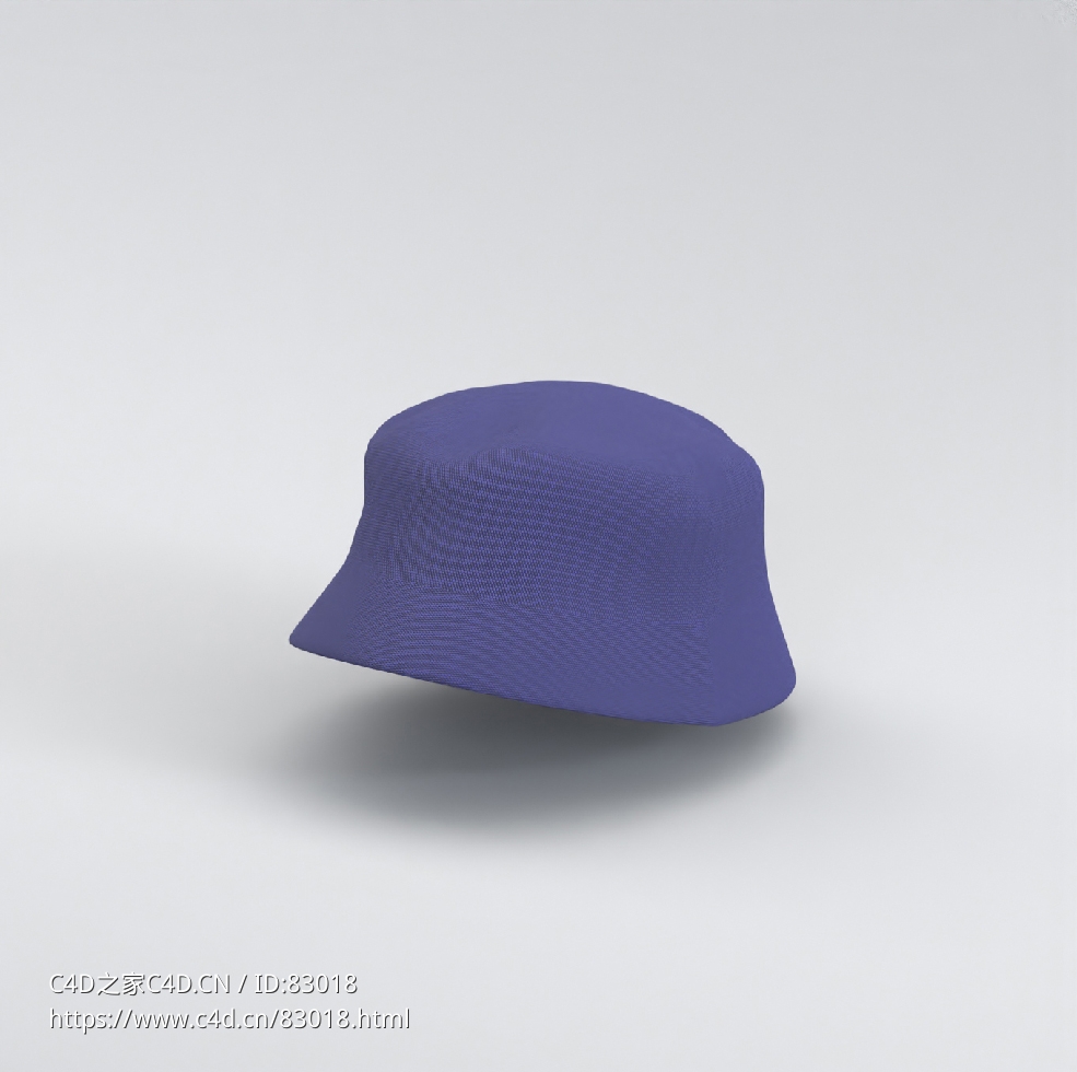 服饰模型：水桶帽 - C4D之家 - 02.jpg