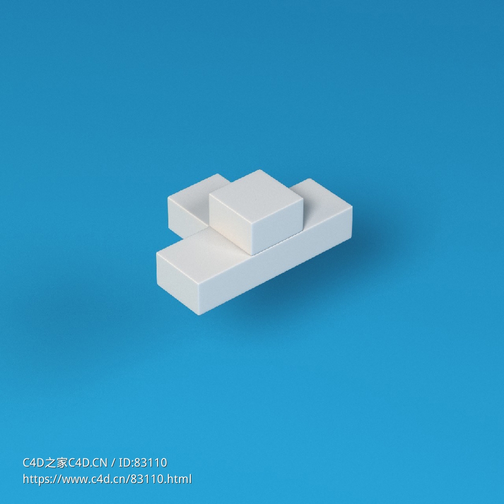 低面卡通云块图标模型Block Cloud_2 - C4D之家 - 014.jpg