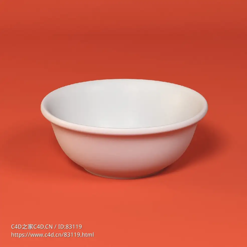 低面卡通餐具碗图标模型bowl - C4D之家 - 023.jpg