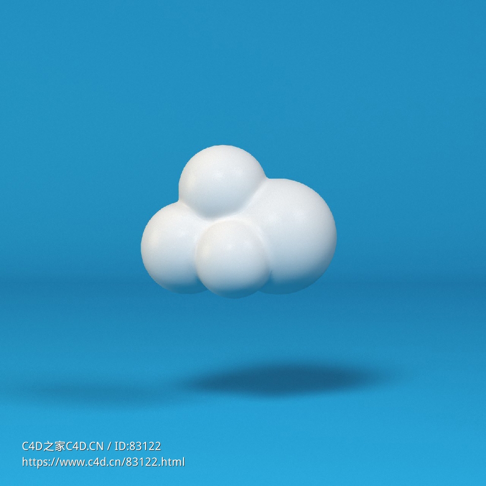 低面卡通气泡云图标模型Bubble Cloud_2 - C4D之家 - 026.jpg