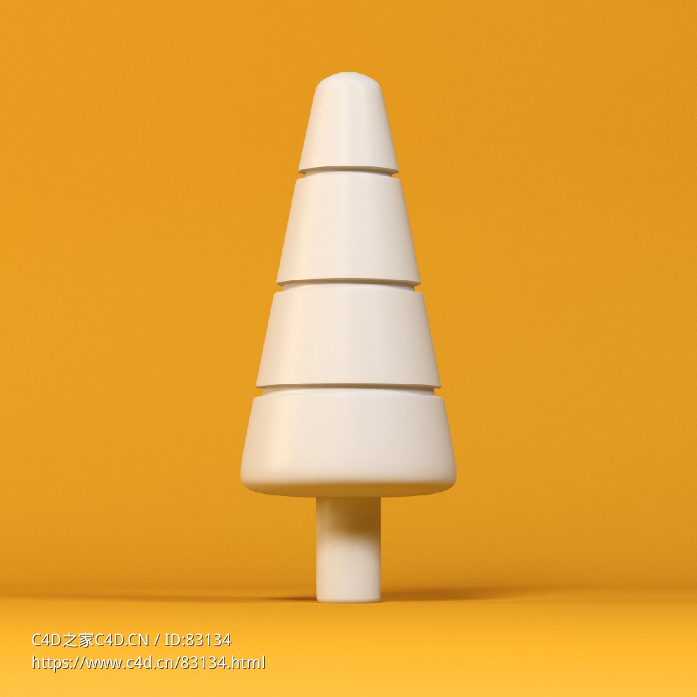 低面卡通树木图标模型carrot tree - C4D之家 - 038.jpg