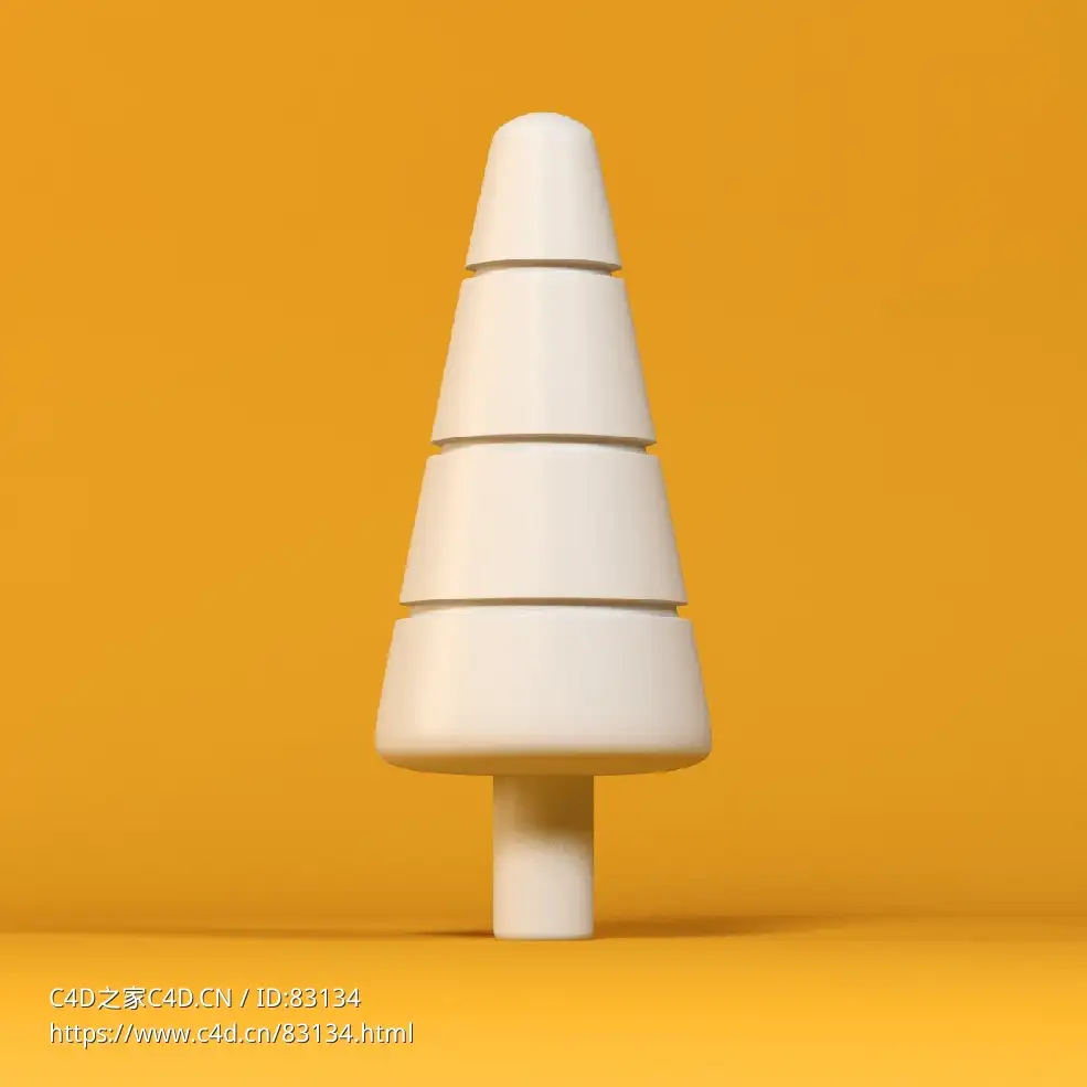 低面卡通树木图标模型carrot tree - C4D之家 - 038.jpg