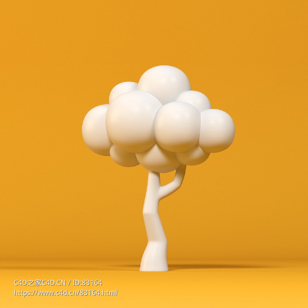 低面卡通树木图标模型cloud Tree - C4D之家 - 046.jpg