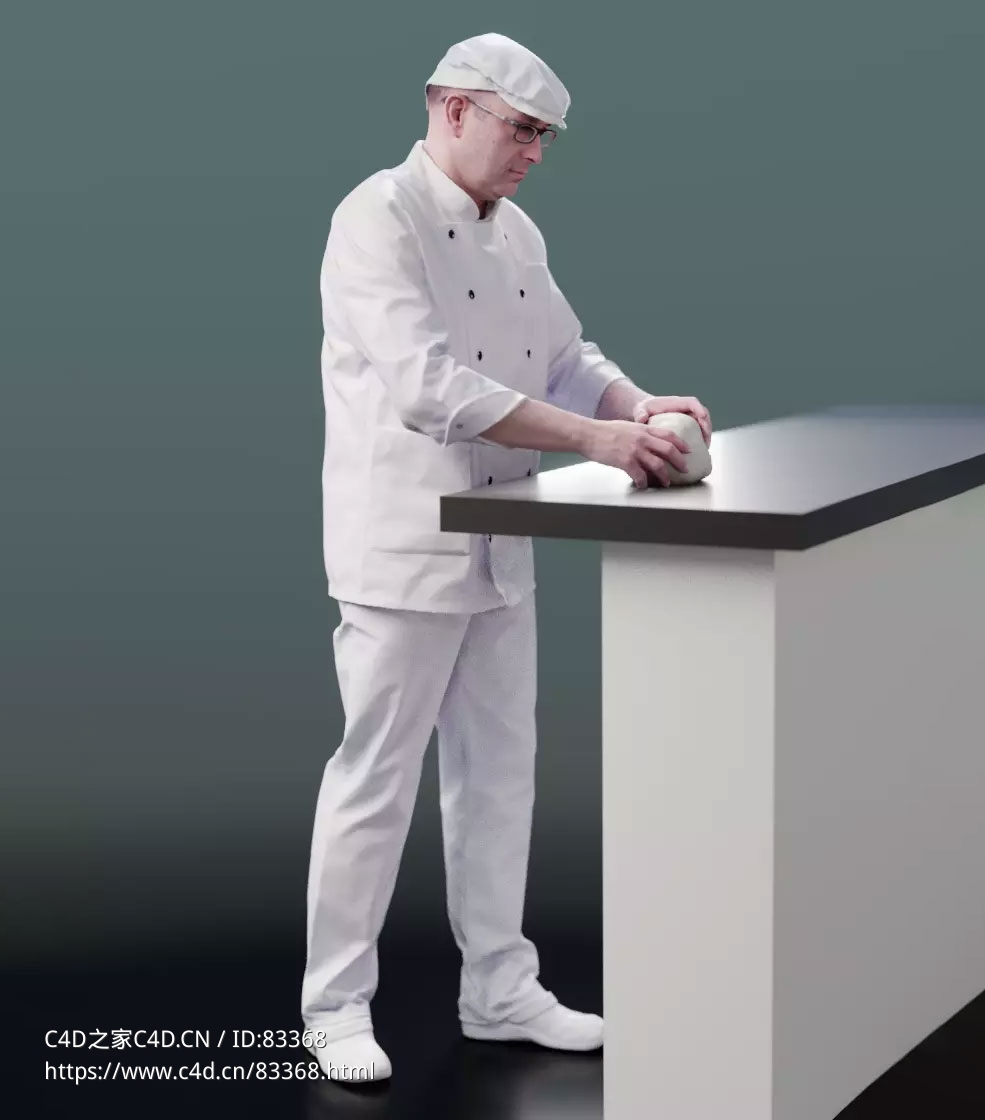 三维扫描写实人物和面的国外男面点师 - C4D之家 - 078.jpg