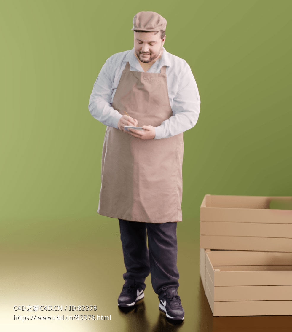 三维扫描写实人物拿纸笔记帐的国外男职工 - C4D之家 - 088.jpg