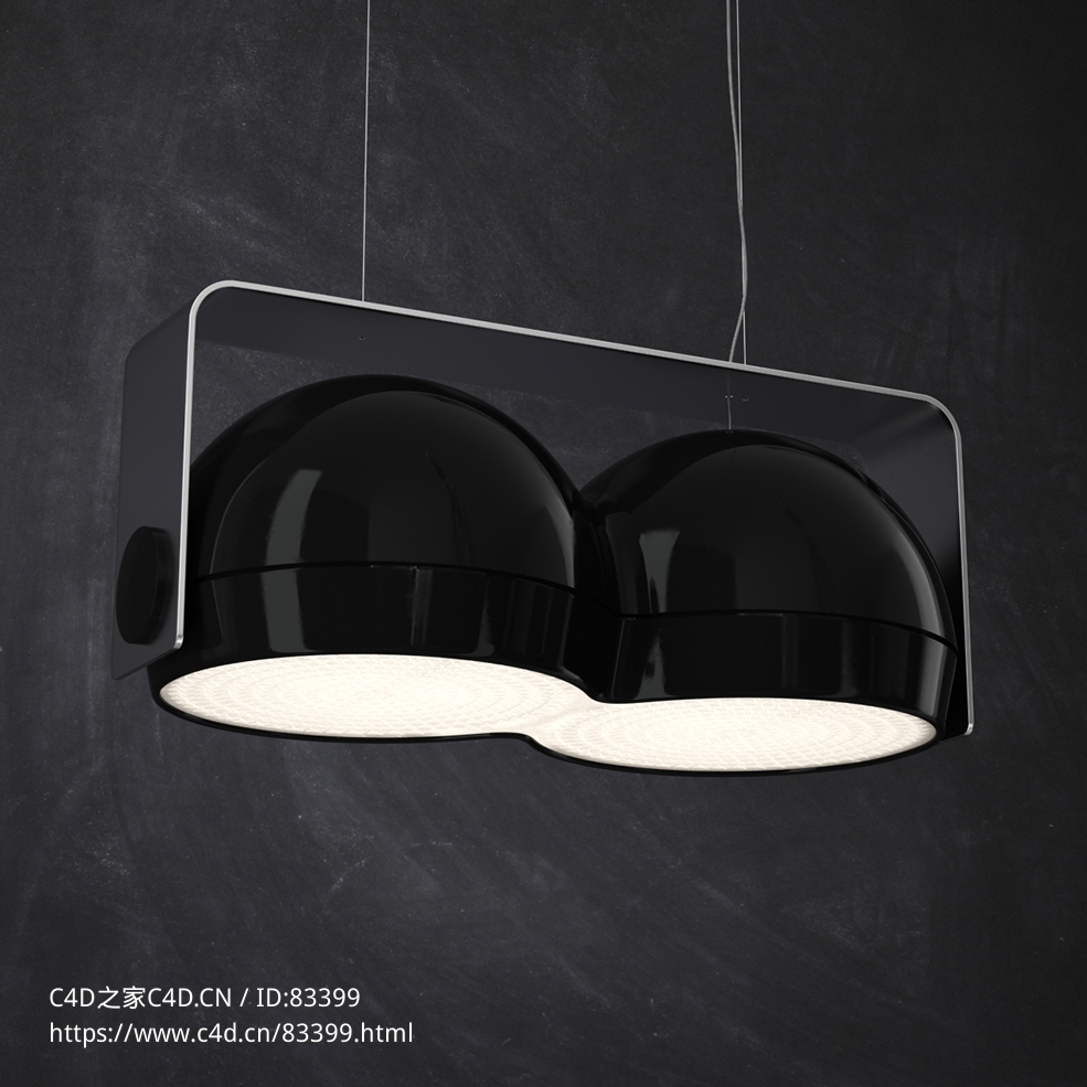 室内灯具模型：连体球形吊灯 - C4D之家 - 50.jpg