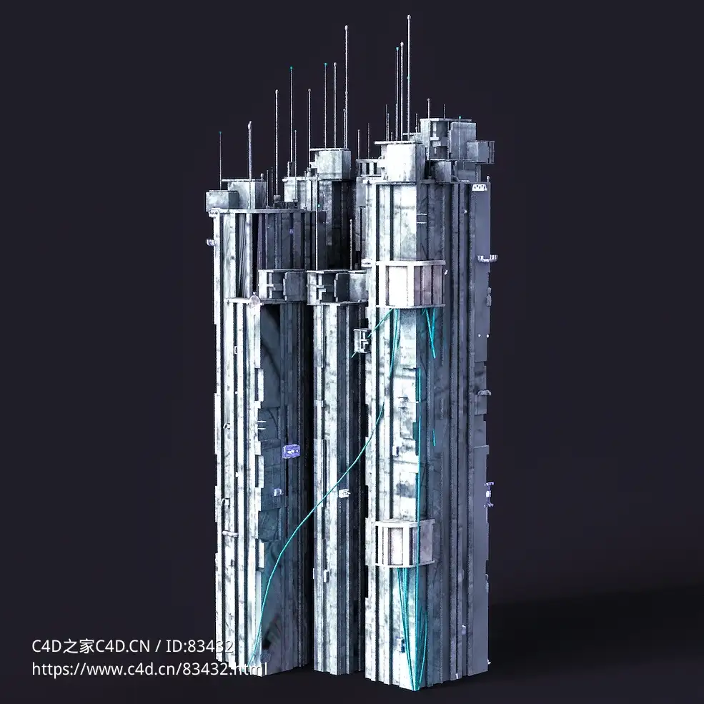 未来科幻赛博朋克高层建筑future architecture-37 - C4D之家 - 37.jpg