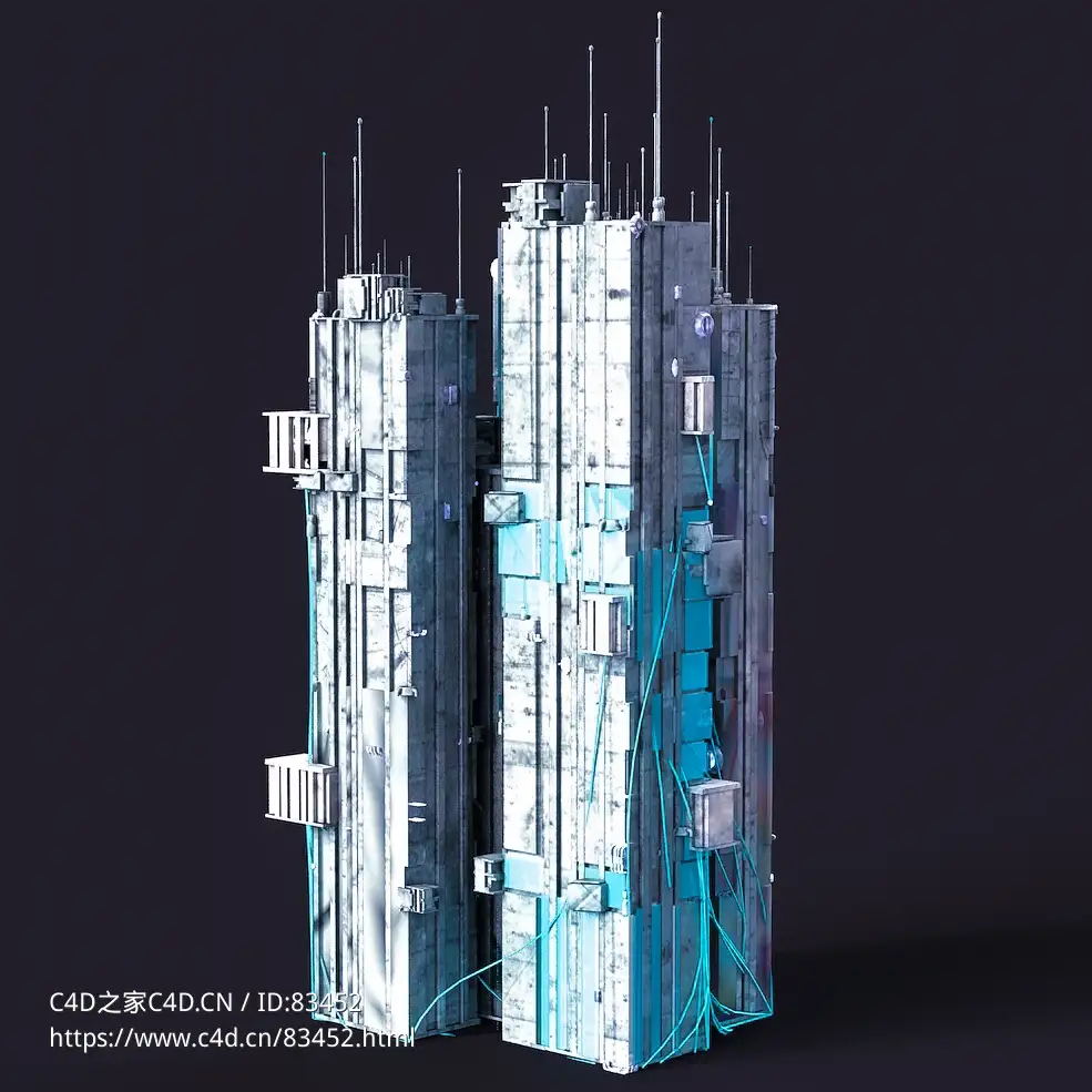 未来科幻赛博朋克高层建筑future architecture-57 - C4D之家 - 57.jpg