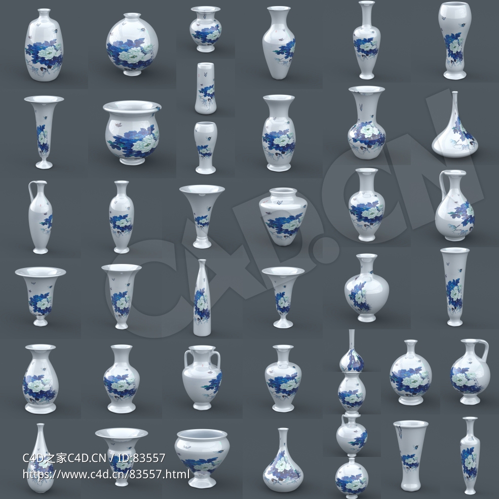 41个陶瓷花瓶模型合集vase