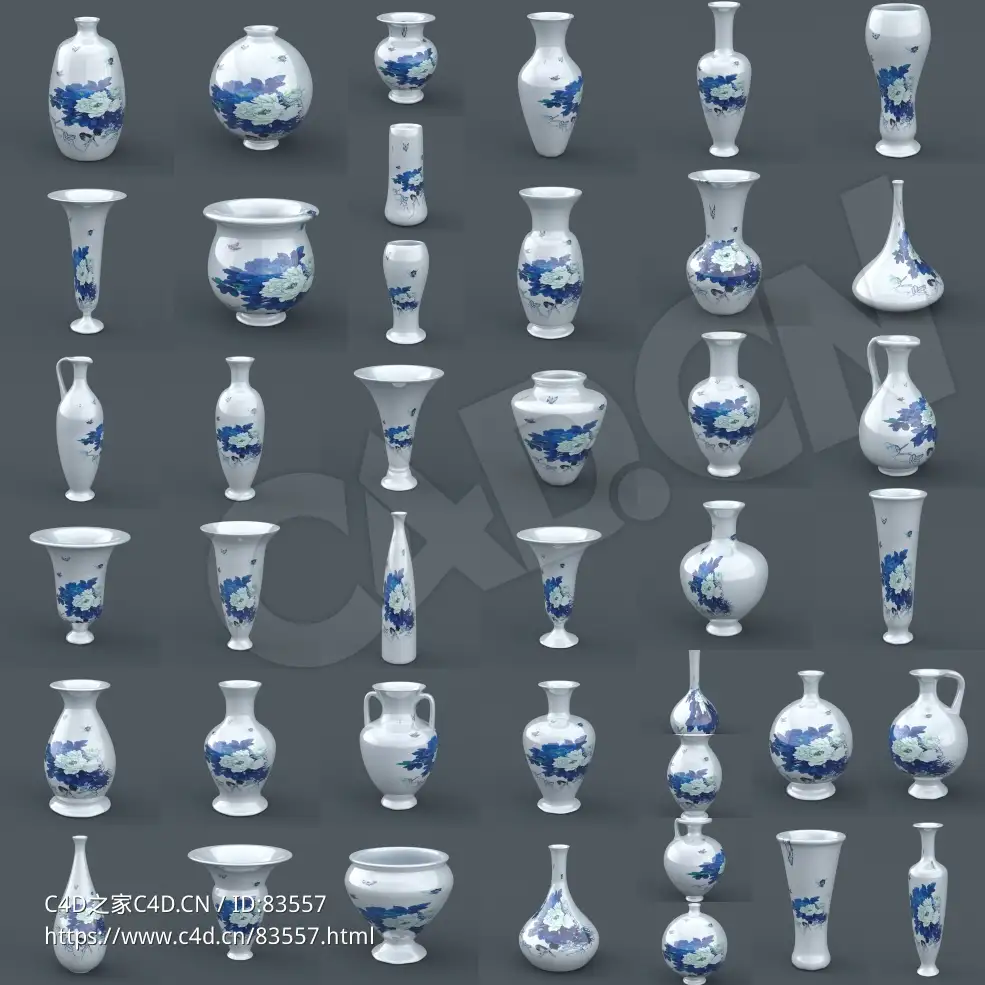 41个陶瓷花瓶模型合集vase