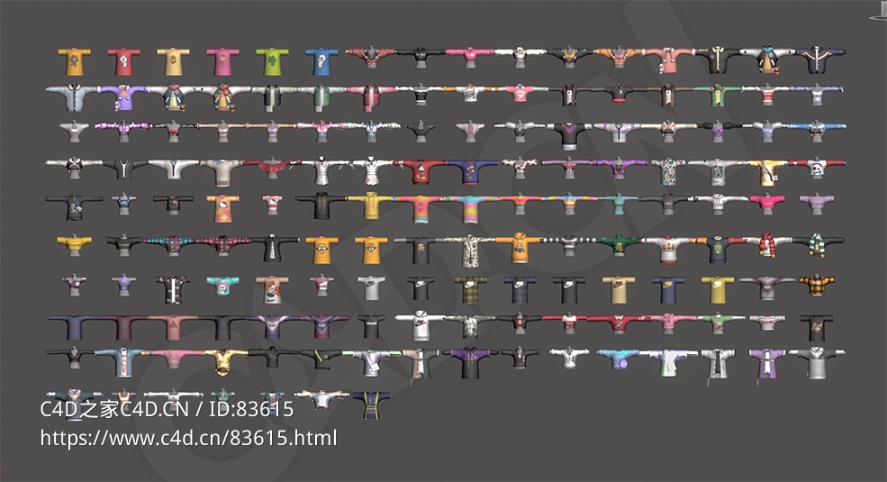 151套卡通女装衣服模型合集clothes