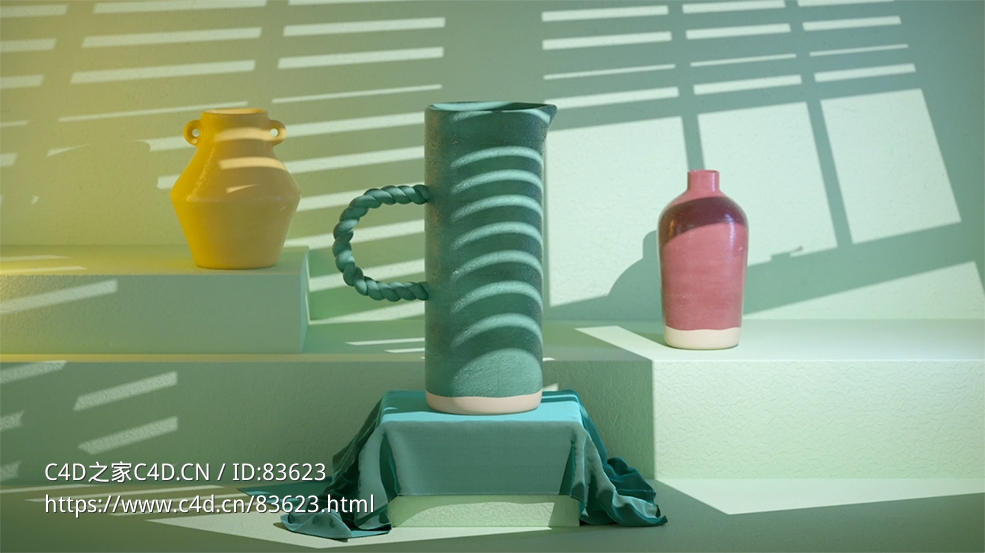 C4D窗户投影制作教程+50个投射贴图素材Creative Shadows in Cinema 4D & Octane
