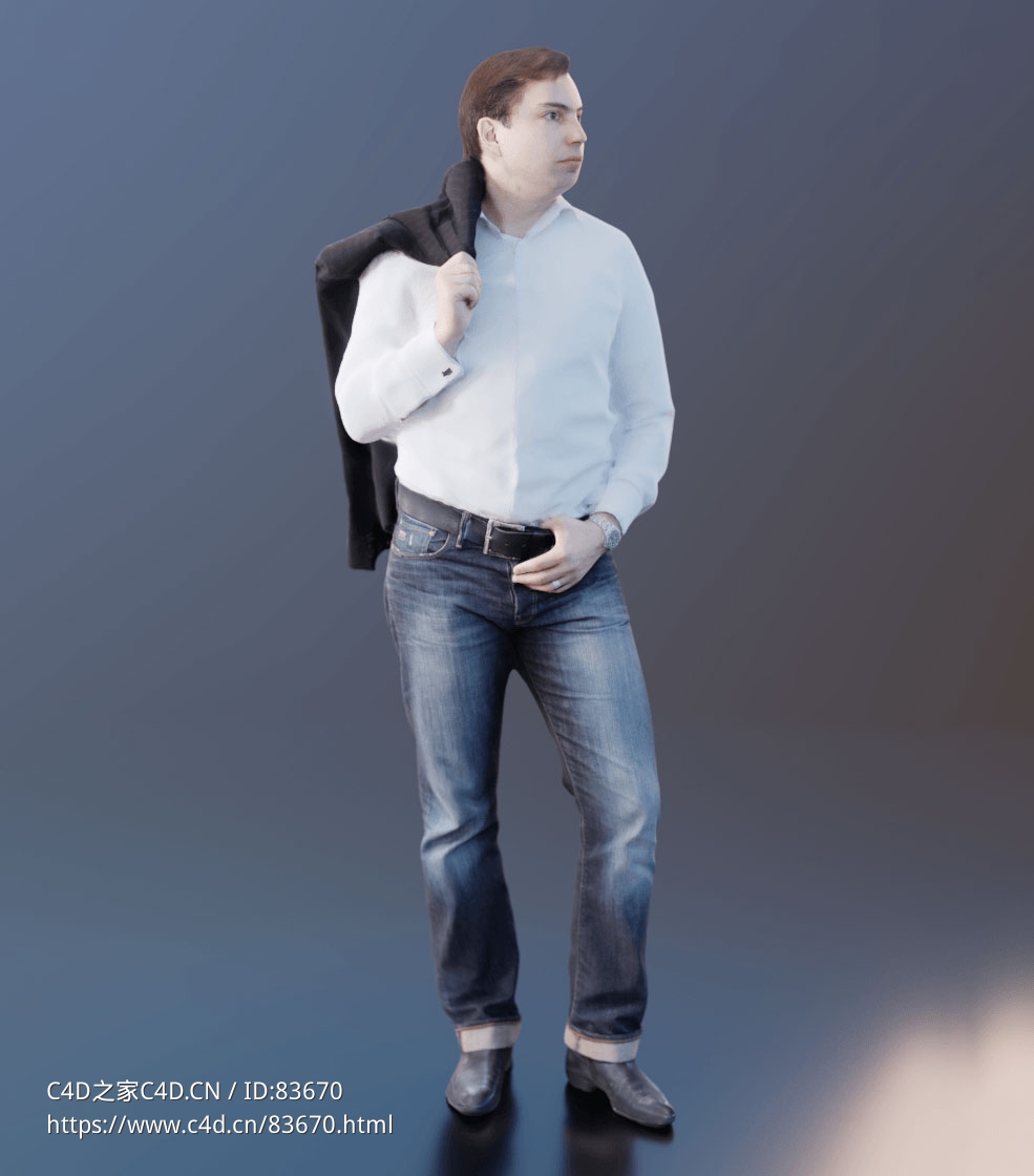 三维扫描写实人物肩上搭西装的国外男人 - C4D之家 - 114.jpg