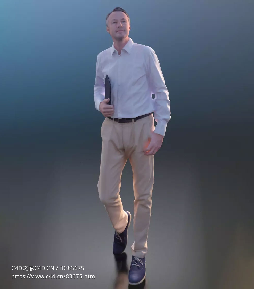 三维扫描写实人物搂着文件行走的国外中年男人 - C4D之家 - 119.jpg