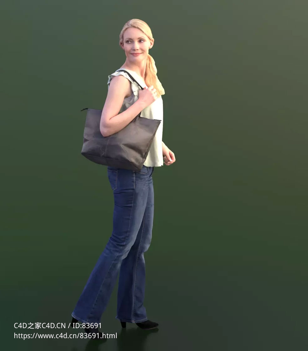 三维扫描写实人物背跨包扭头看的国外发人 - C4D之家 - 135.jpg
