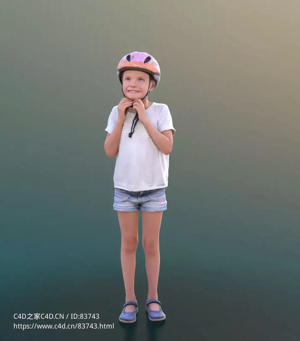 三维扫描写实人物系安全帽的国外小孩子 - C4D之家 - 187.jpg