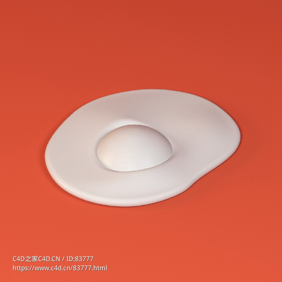 低面卡通煎鸡蛋图标模型Fried Egg - C4D之家 - 075.jpg
