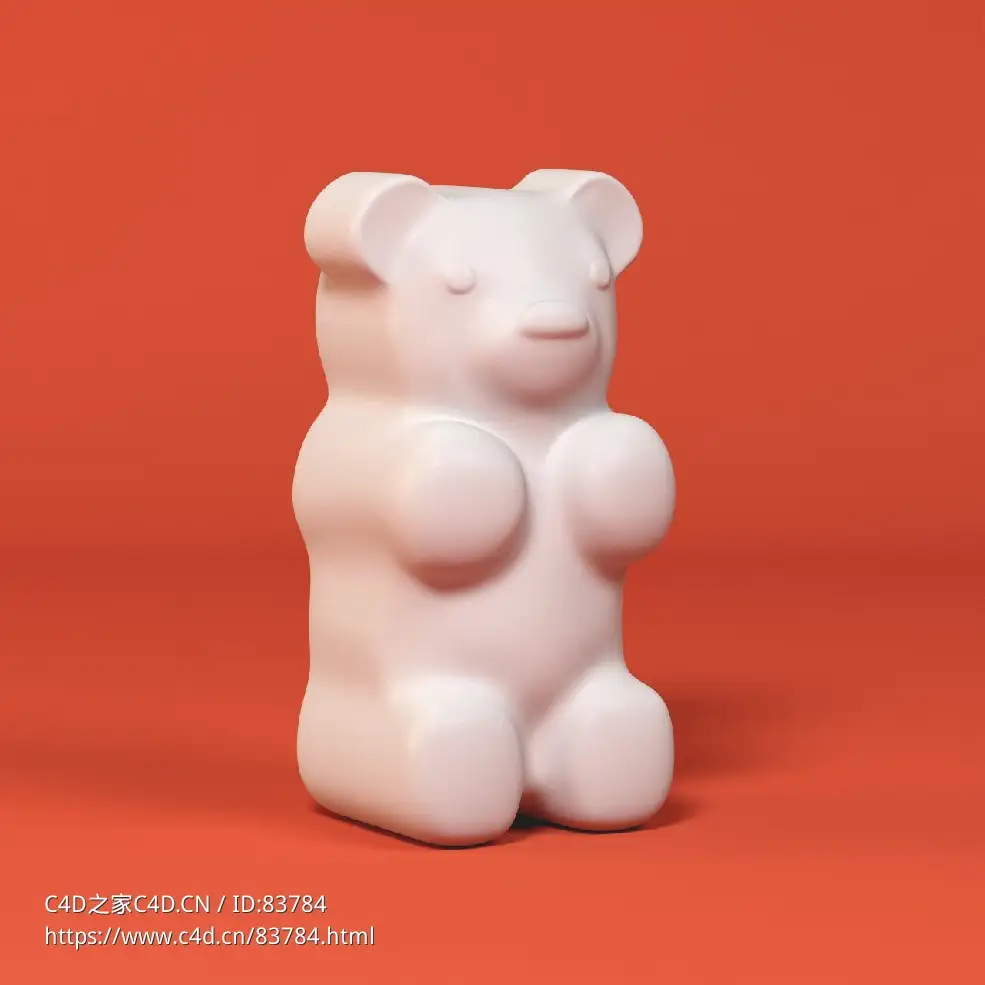 低面卡通小熊软糖图标模型Gummy Bear - C4D之家 - 082.jpg