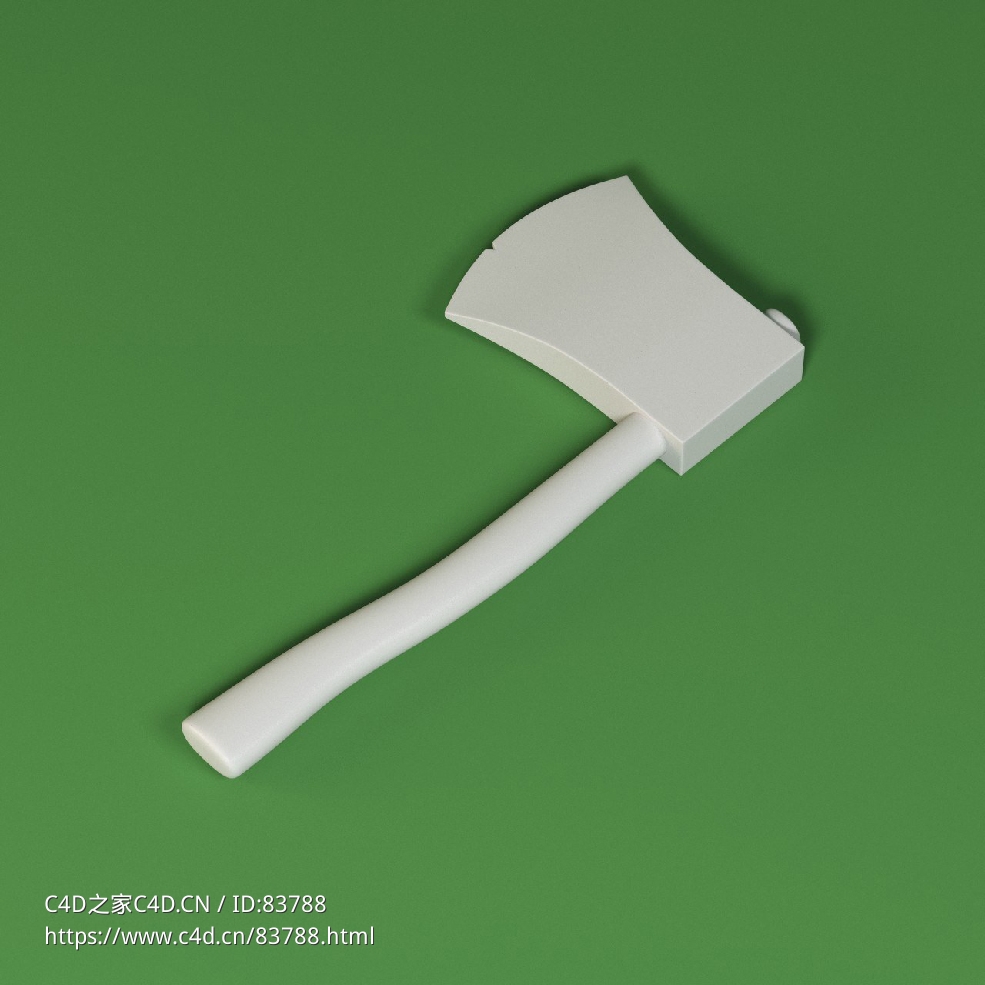 低面卡通斧头图标模型Hatchet