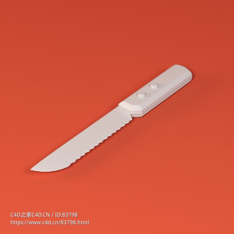 低面卡通锯刀图标模型knife