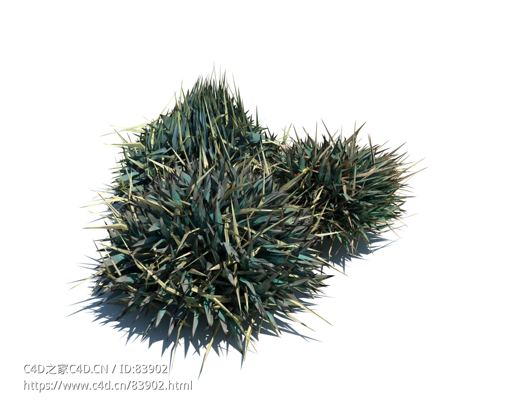 草砖绿草植物杂草模型下载Decorative grass v2