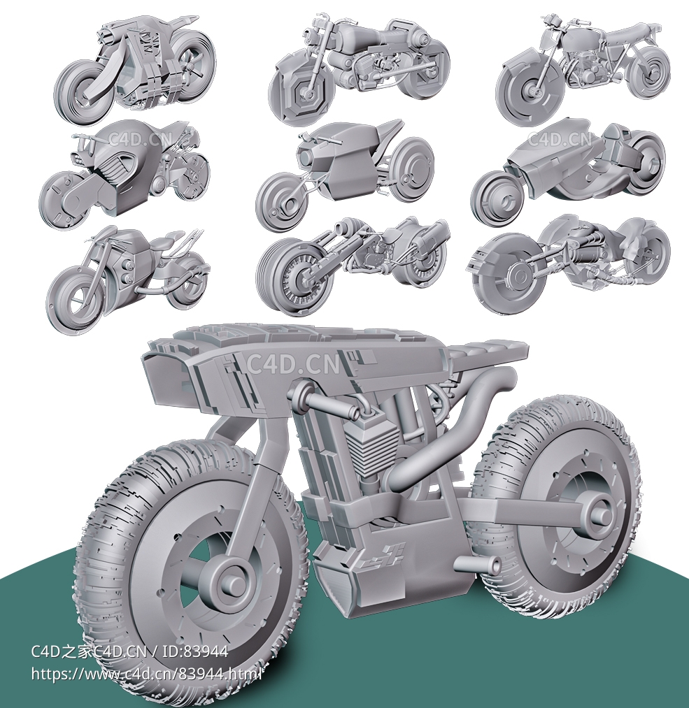 10辆科幻概念摩托车模型