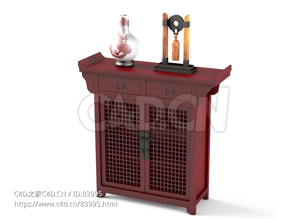 明清风格玄关柜中式古典家具 - C4D之家 - 36.jpg