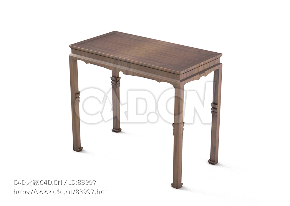 明清风格长条桌子中式古典家具 - C4D之家 - 38.jpg