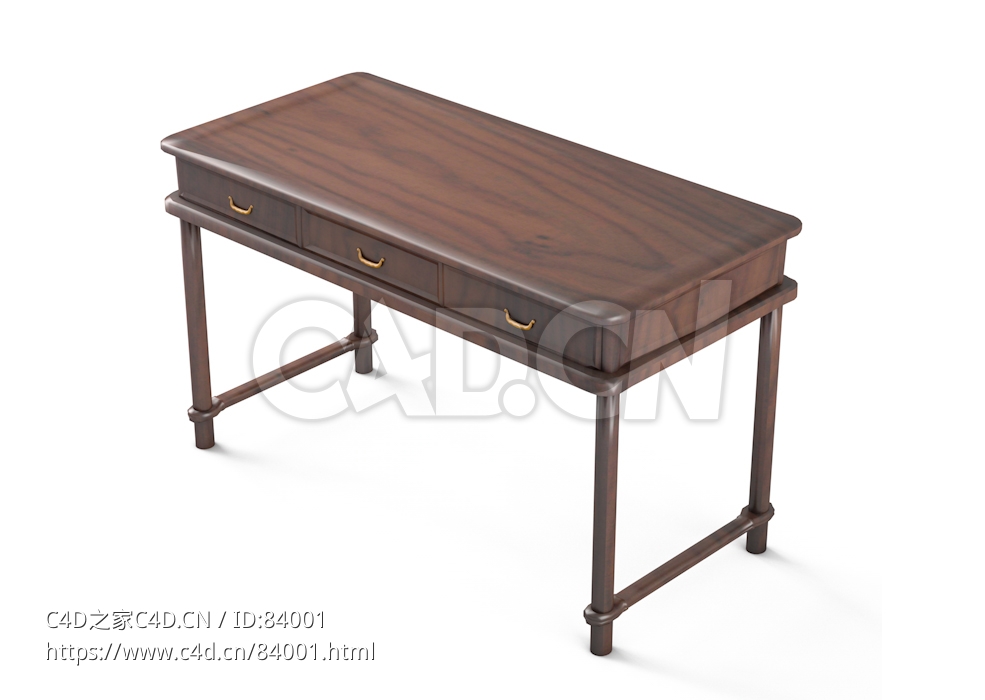 明清风格书桌中式古典家具 - C4D之家 - 42.jpg