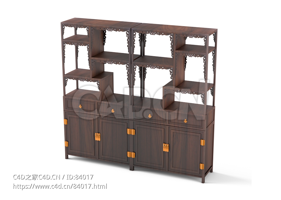 明清风格博古架多层客厅茶柜中式古典家具