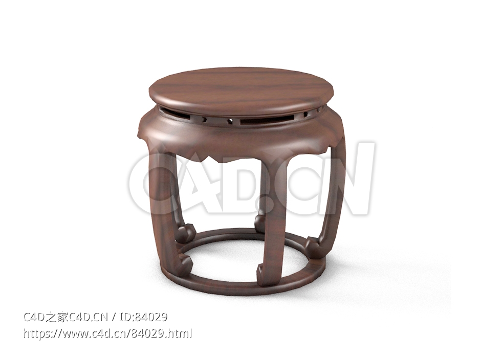明清风格实木新鼓凳中式古典家具 - C4D之家 - 70.jpg