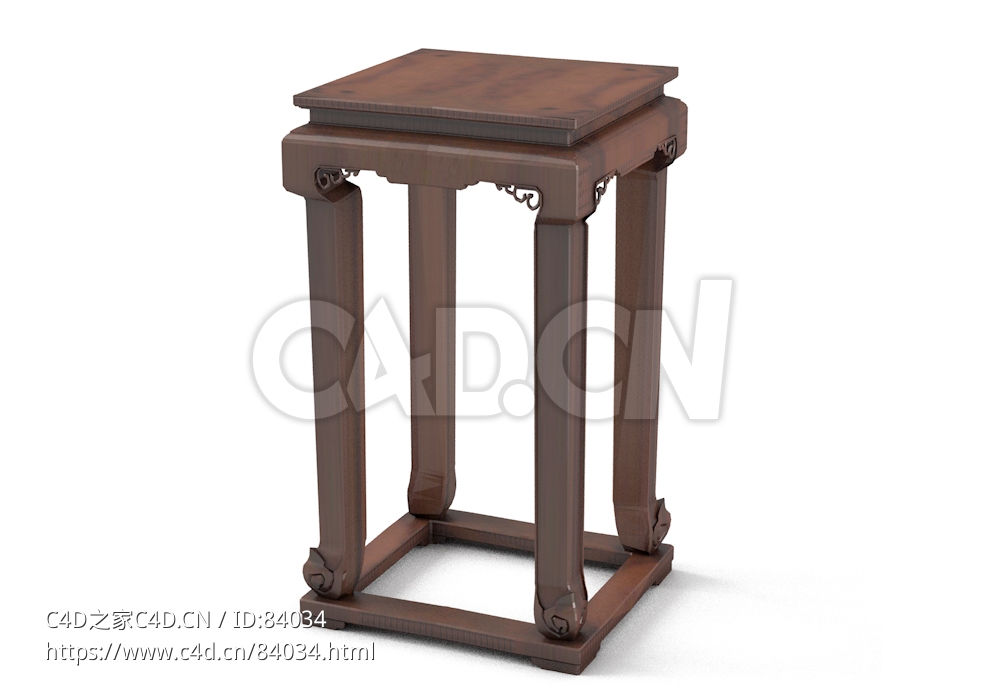 明清风格红木花架中式古典家具 - C4D之家 - 75.jpg