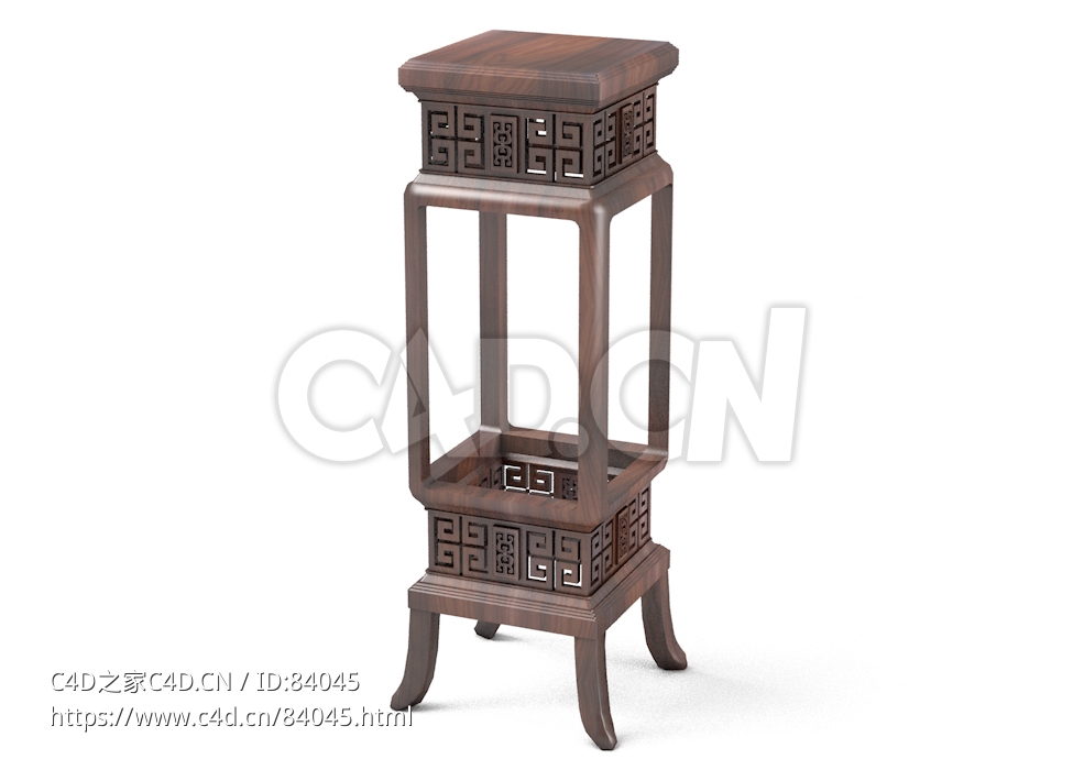 明清风格客厅落地摆件花几香几中式古典家具 - C4D之家 - 86.jpg