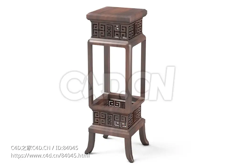 明清风格客厅落地摆件花几香几中式古典家具 - C4D之家 - 86.jpg