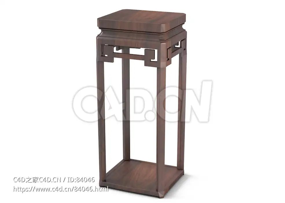 明清风格花架摆件花架花几中式古典家具 - C4D之家 - 87.jpg