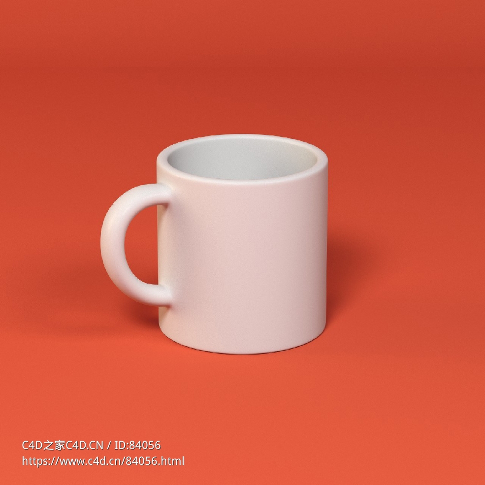 低面卡通杯子图标模型mug