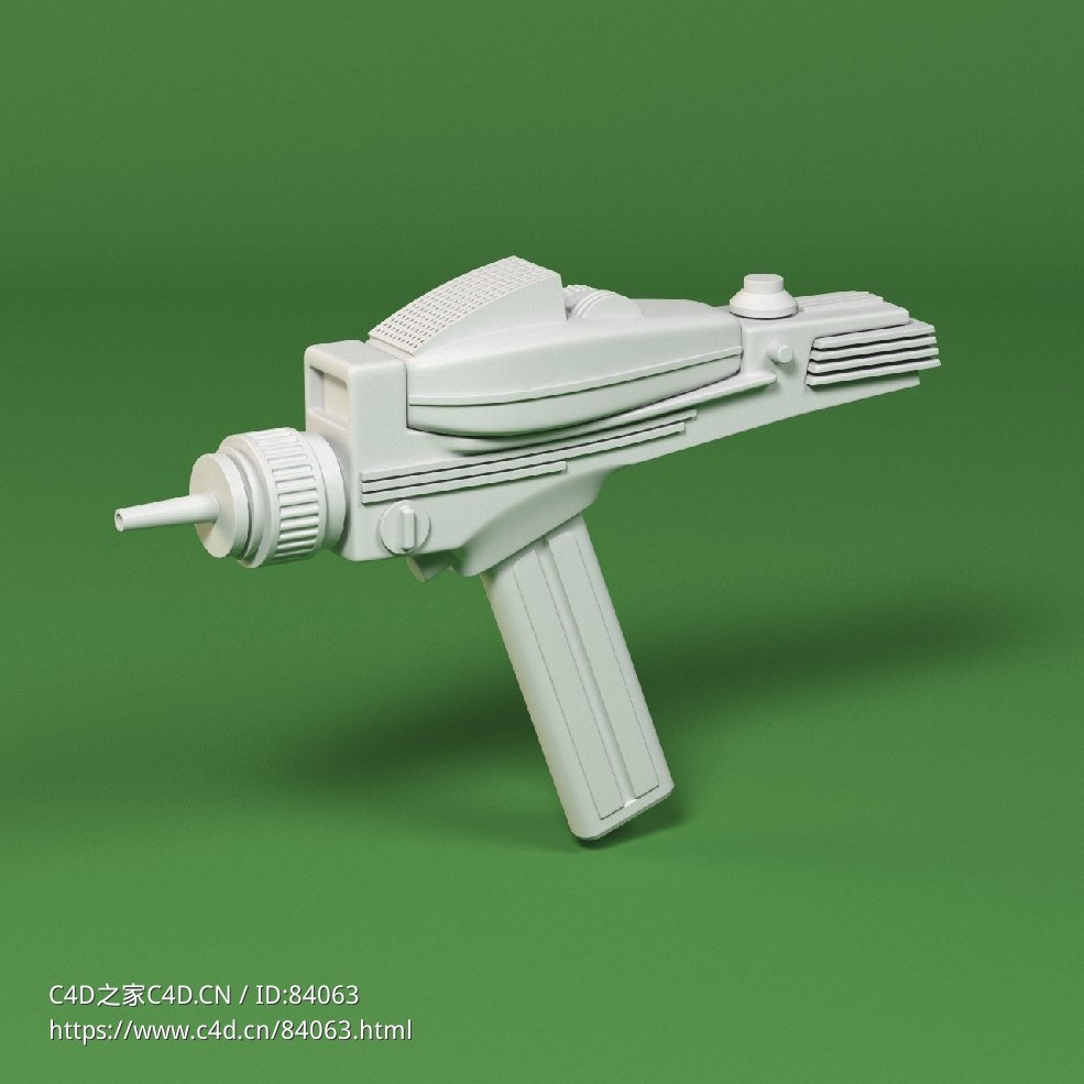 低面卡通星际迷航相位枪图标模型Phaser - C4D之家 - 115.jpg