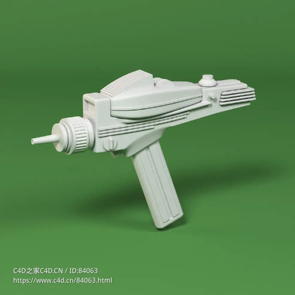 低面卡通星际迷航相位枪图标模型Phaser - C4D之家 - 115.jpg