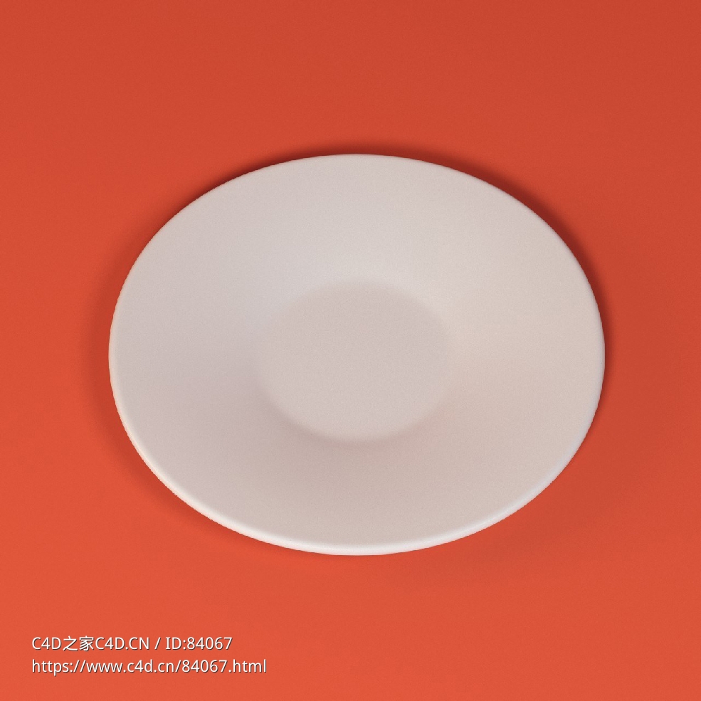 低面卡通盘子图标模型plate