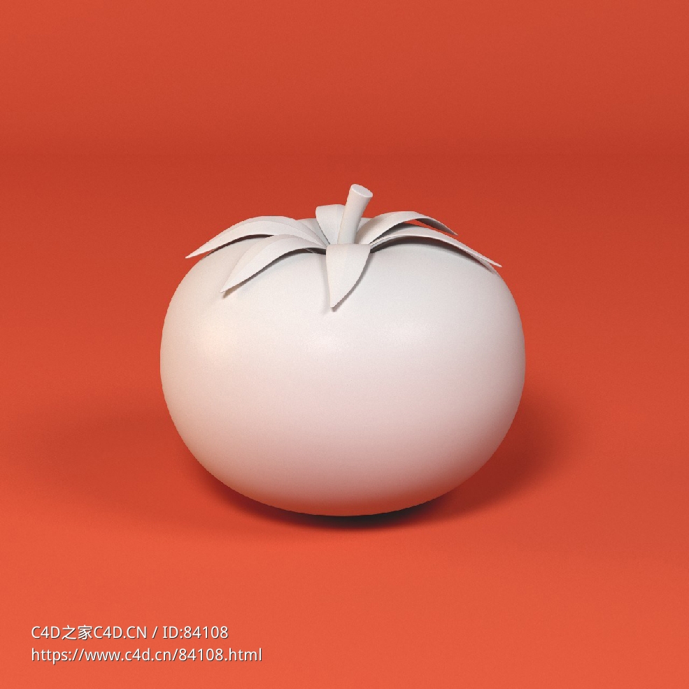 低面卡通番茄图标模型tomato