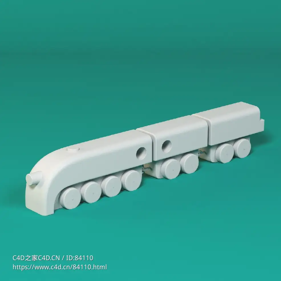 低面卡通火车图标模型Train