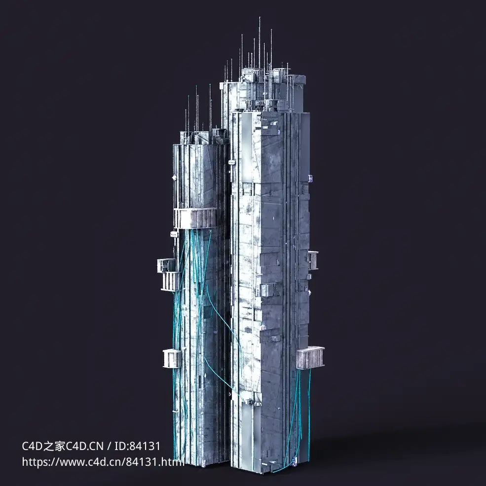 未来科幻赛博朋克高层建筑future architecture-81