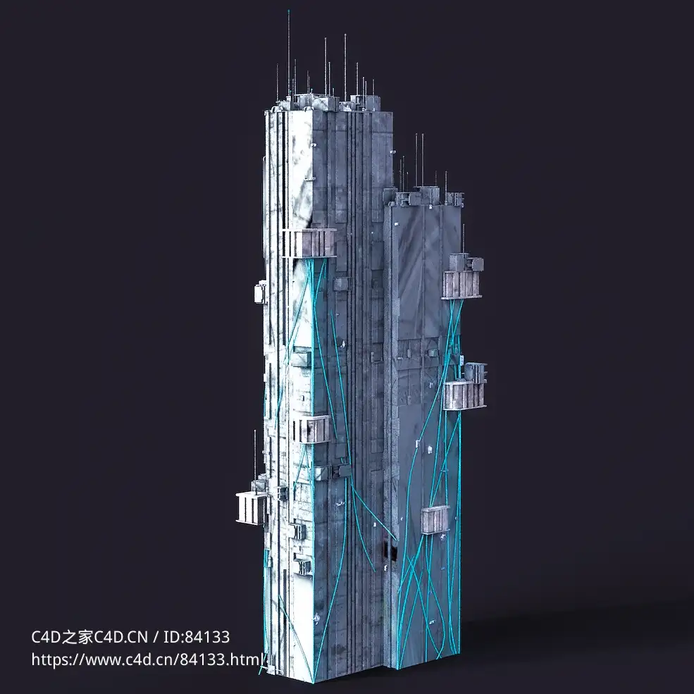未来科幻赛博朋克高层建筑future architecture-83