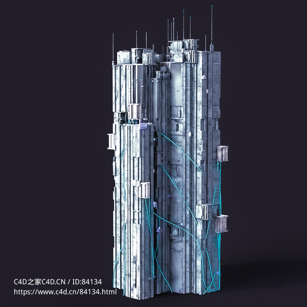 未来科幻赛博朋克高层建筑future architecture-84