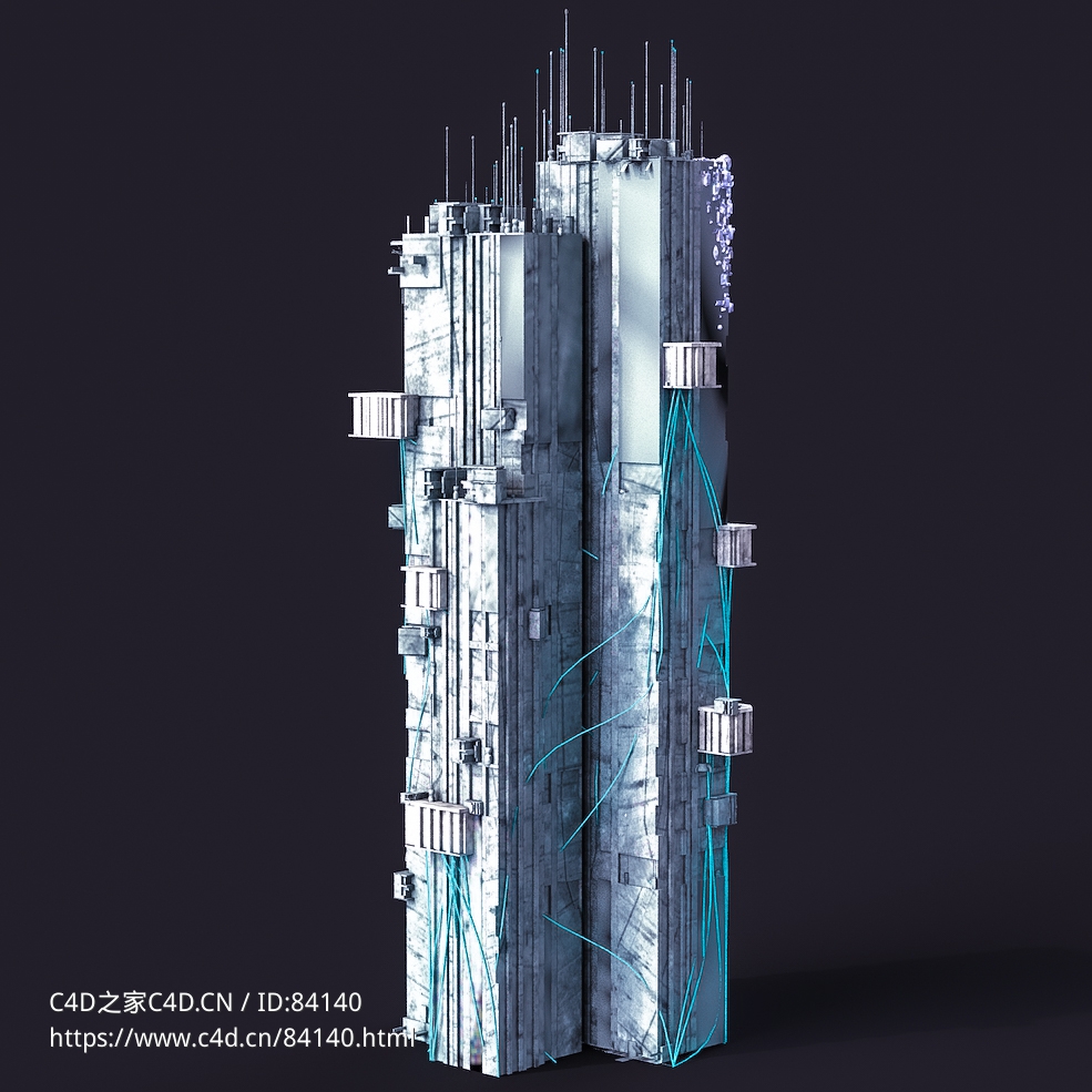 未来科幻赛博朋克高层建筑future architecture-90