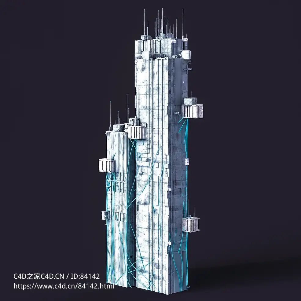 未来科幻赛博朋克高层建筑future architecture-92