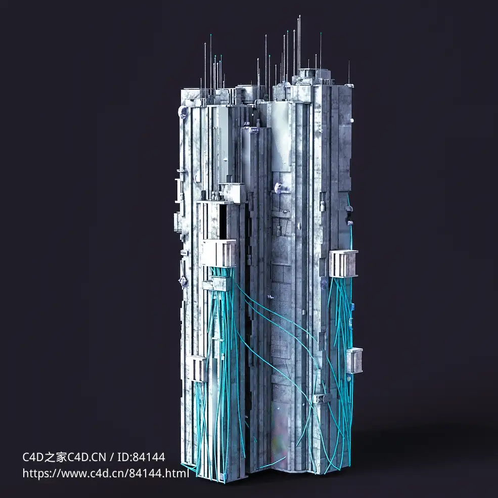 未来科幻赛博朋克高层建筑future architecture-94